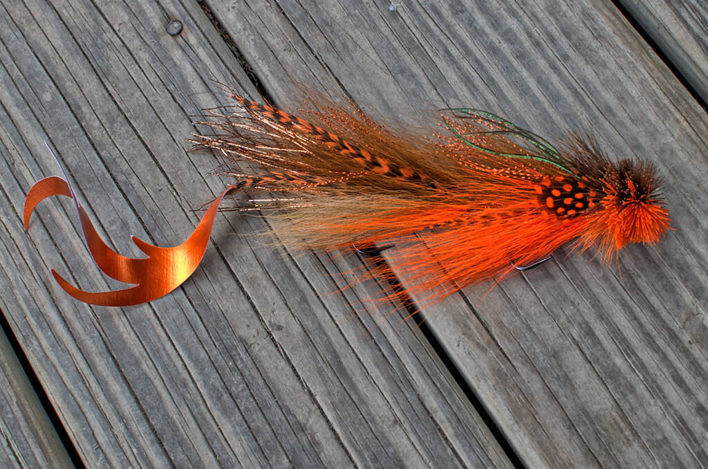 dragon tail fishing lure Sucker Double Dragon Tail Musky Fly – Forage-Inspired Streamer with Maximum Swim