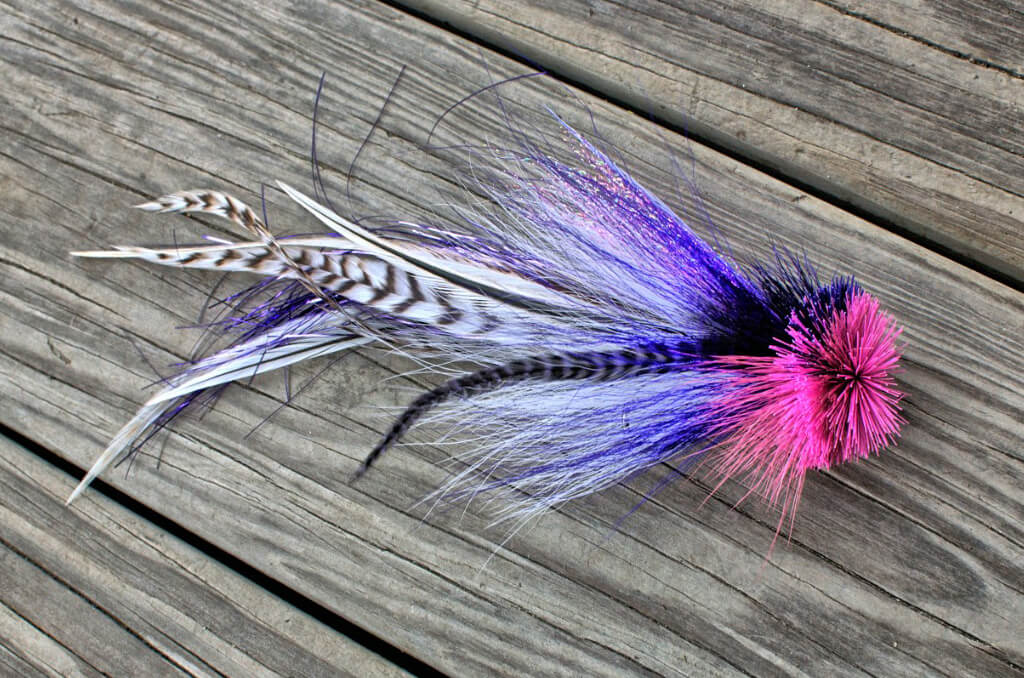 Pink / Purple / White Single Buford Musky Fly