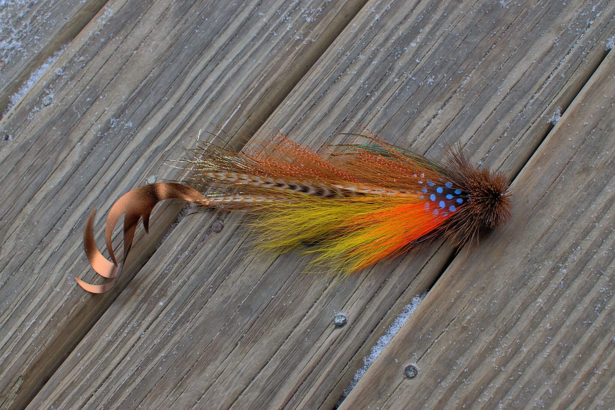 Musky Streamer Pattern Brownie Double Dragon Tail Musky Fly – Natural Baitfish Streamer for P ...