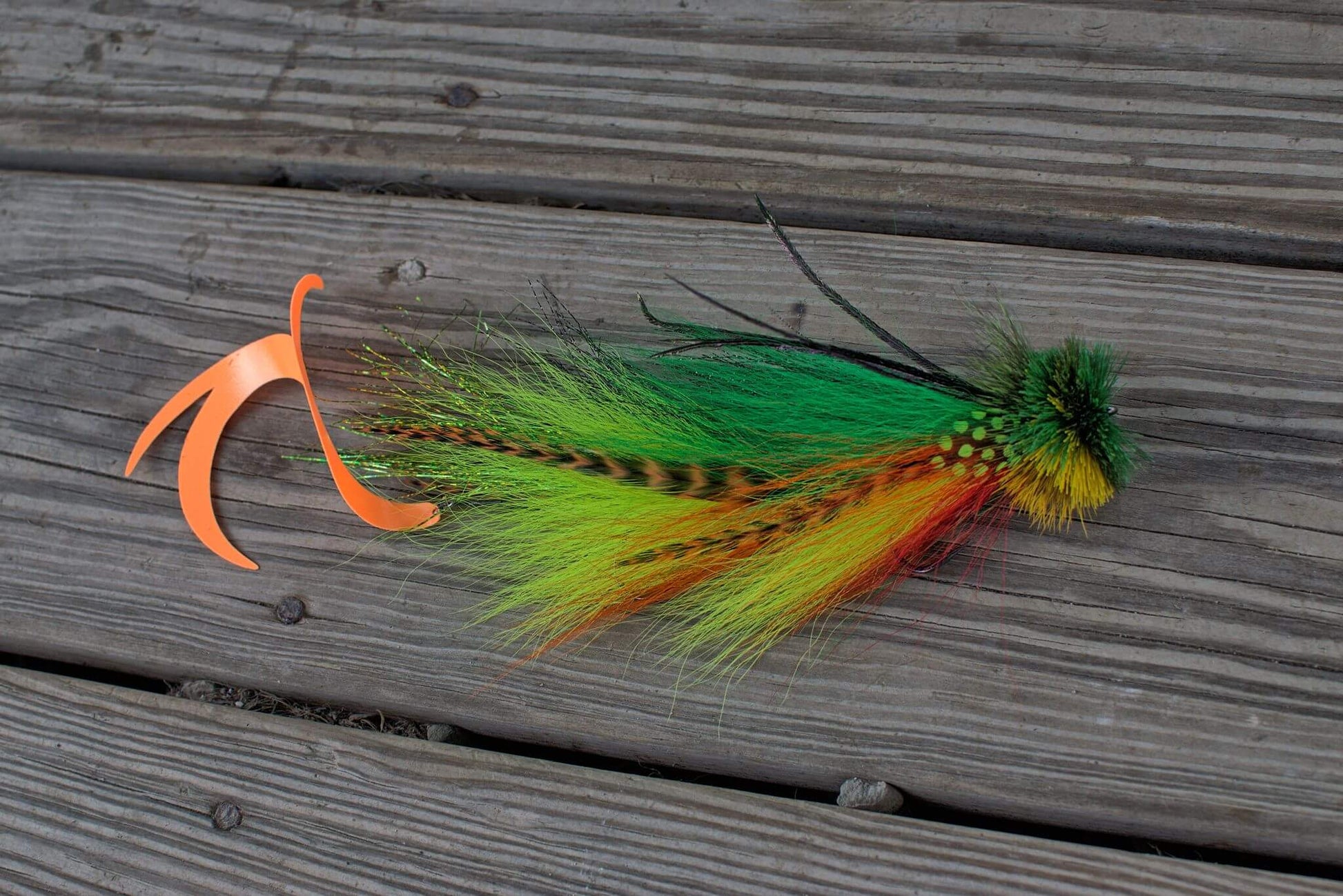 Firetiger Double Dragon Tail Musky Fly – High-Contrast Streamer for Ag – Urban Fly Co