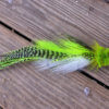 chartreuse and white double buford muskie fly