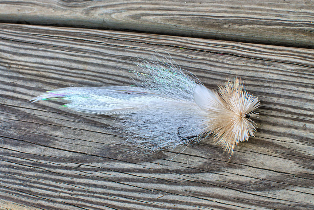 Pink and White Mini Buford Musky Fly - Urban Fly Company