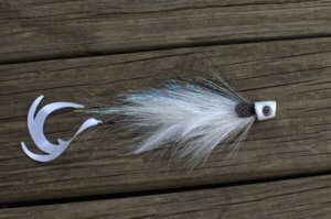 White Articulated Topwater Musky Fly